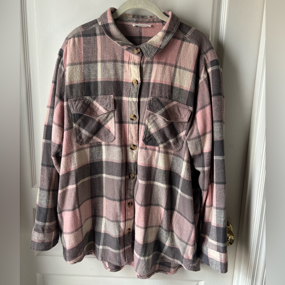 Jacket Women beachlunchlounge Plaid Shirt L